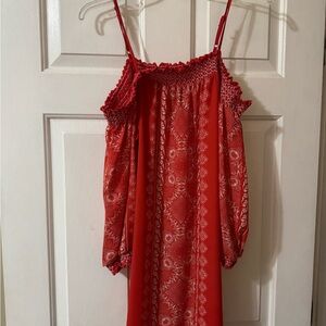 Red Off-Shoulder Dress